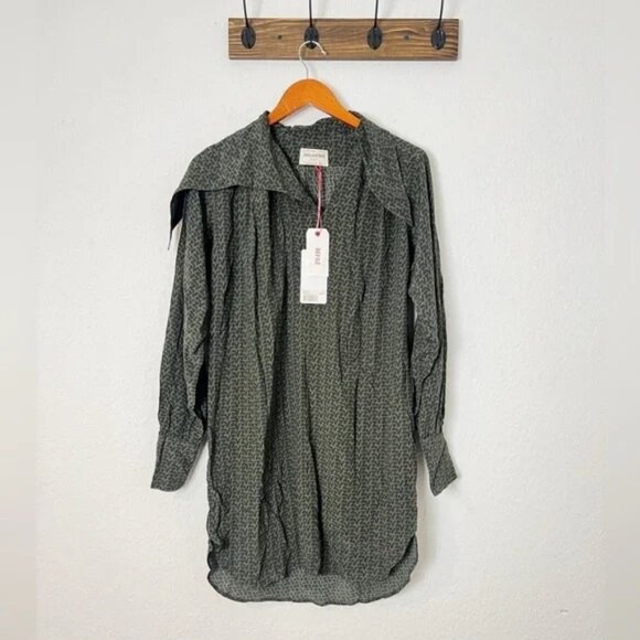 NEW Zadig & Voltaire Silk Shirt Dress - Picture 1 of 5